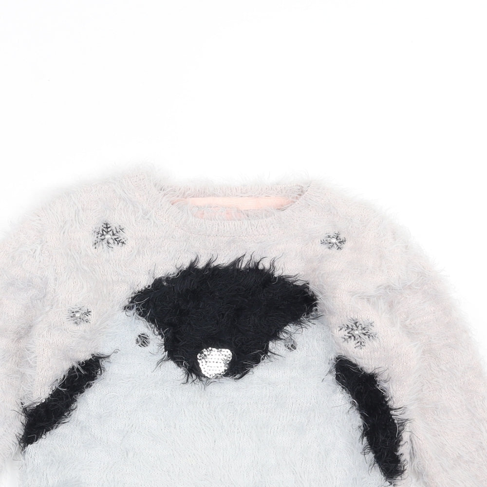 Young Dimension Girls Pink   Pullover Jumper Size 8-9 Years  - penguin