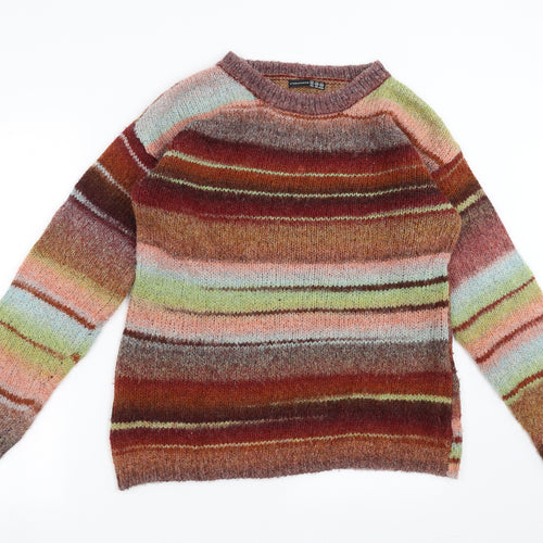 Primark Womens Multicoloured Striped Knit Pullover Jumper Size 16