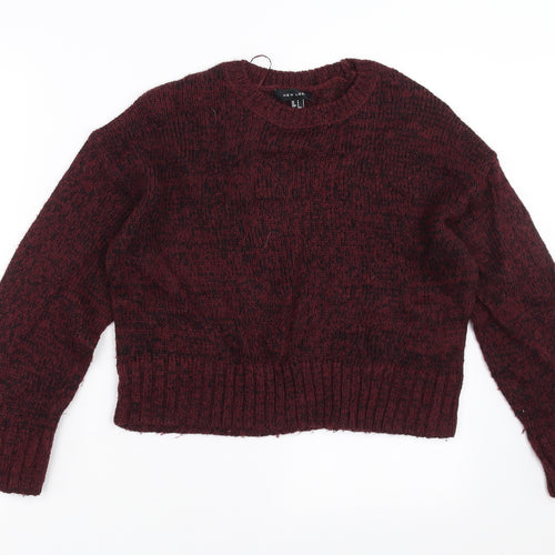 New Look Womens Purple  Knit Pullover Jumper Size S