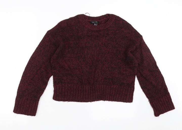 New Look Womens Purple  Knit Pullover Jumper Size S