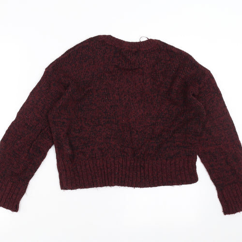 New Look Womens Purple  Knit Pullover Jumper Size S