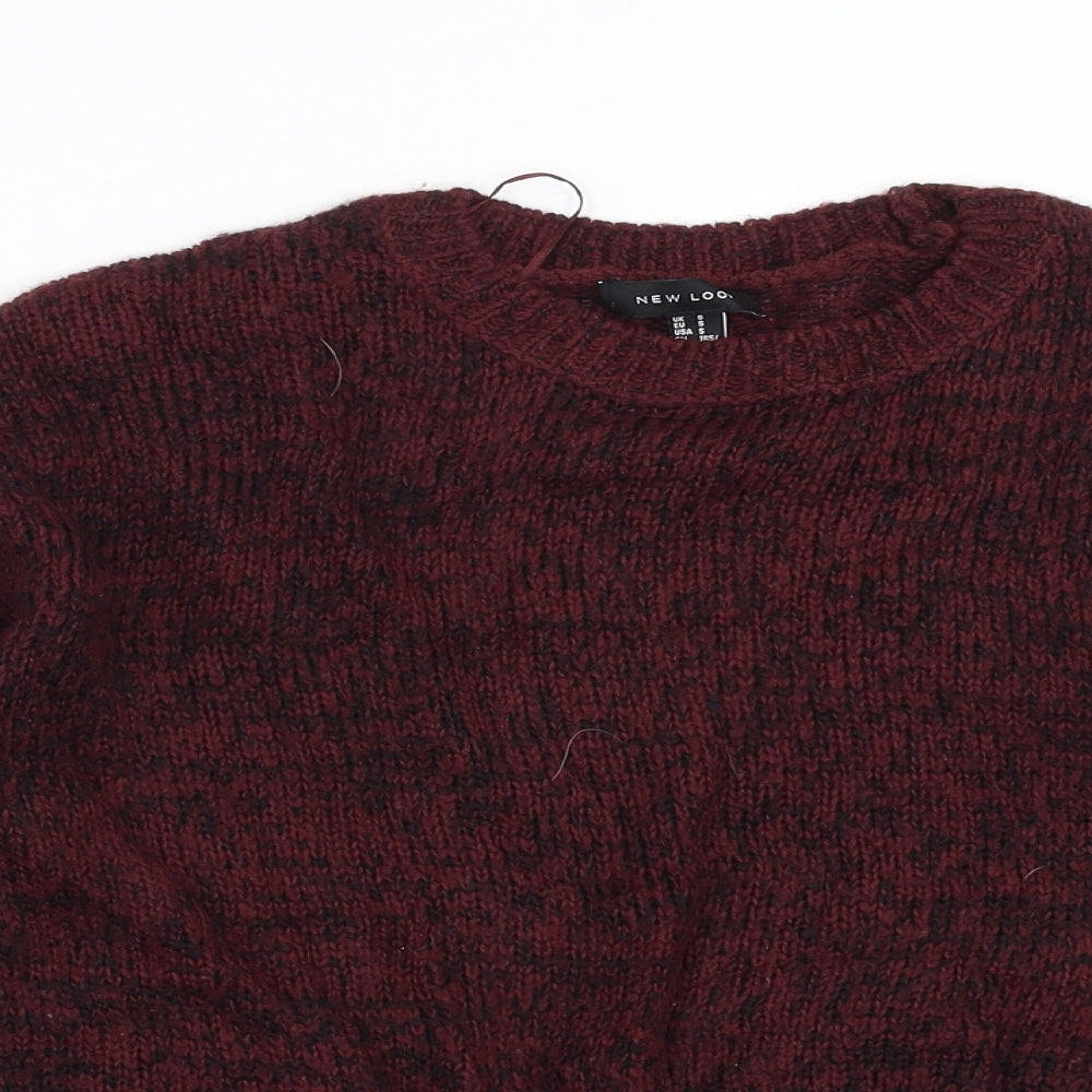New Look Womens Purple  Knit Pullover Jumper Size S