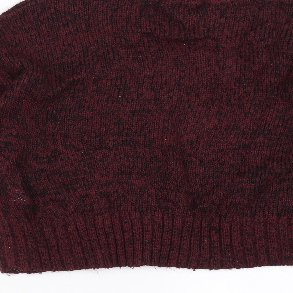 New Look Womens Purple  Knit Pullover Jumper Size S