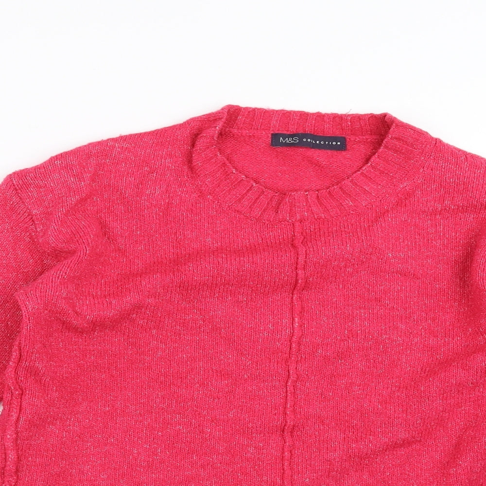 Marks and Spencer Womens Pink  Knit Pullover Jumper Size S