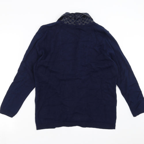 Monique Womens Blue   Cardigan Jumper Size L