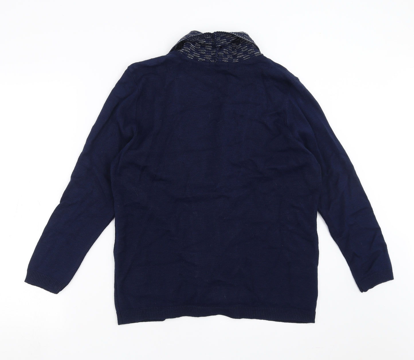 Monique Womens Blue   Cardigan Jumper Size L