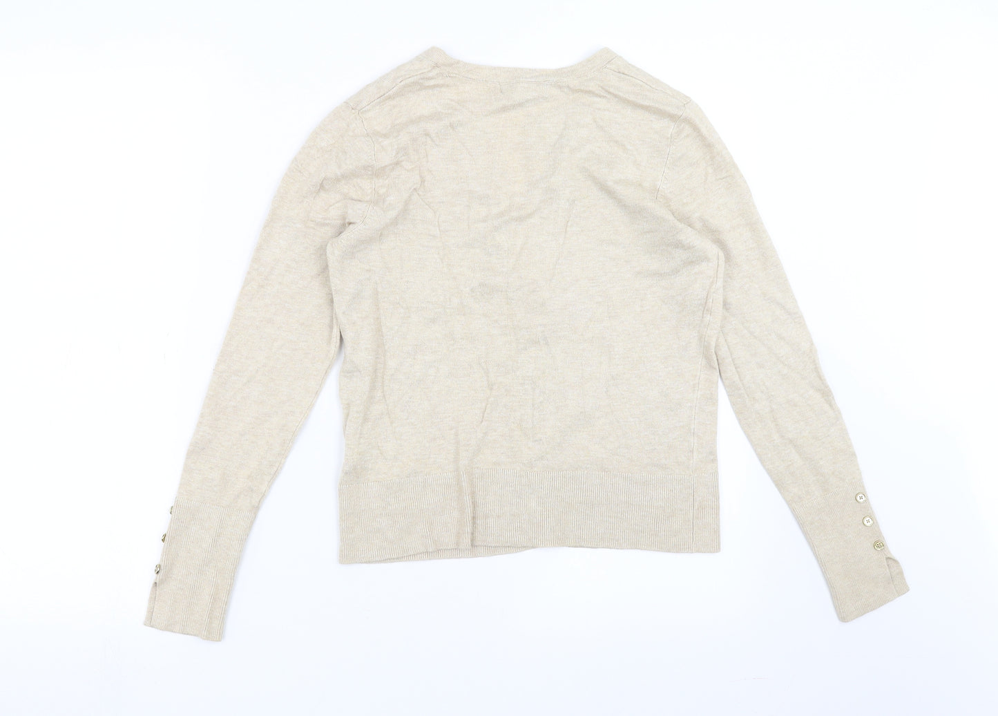 Primark Womens Beige  Knit Cardigan Jumper Size M
