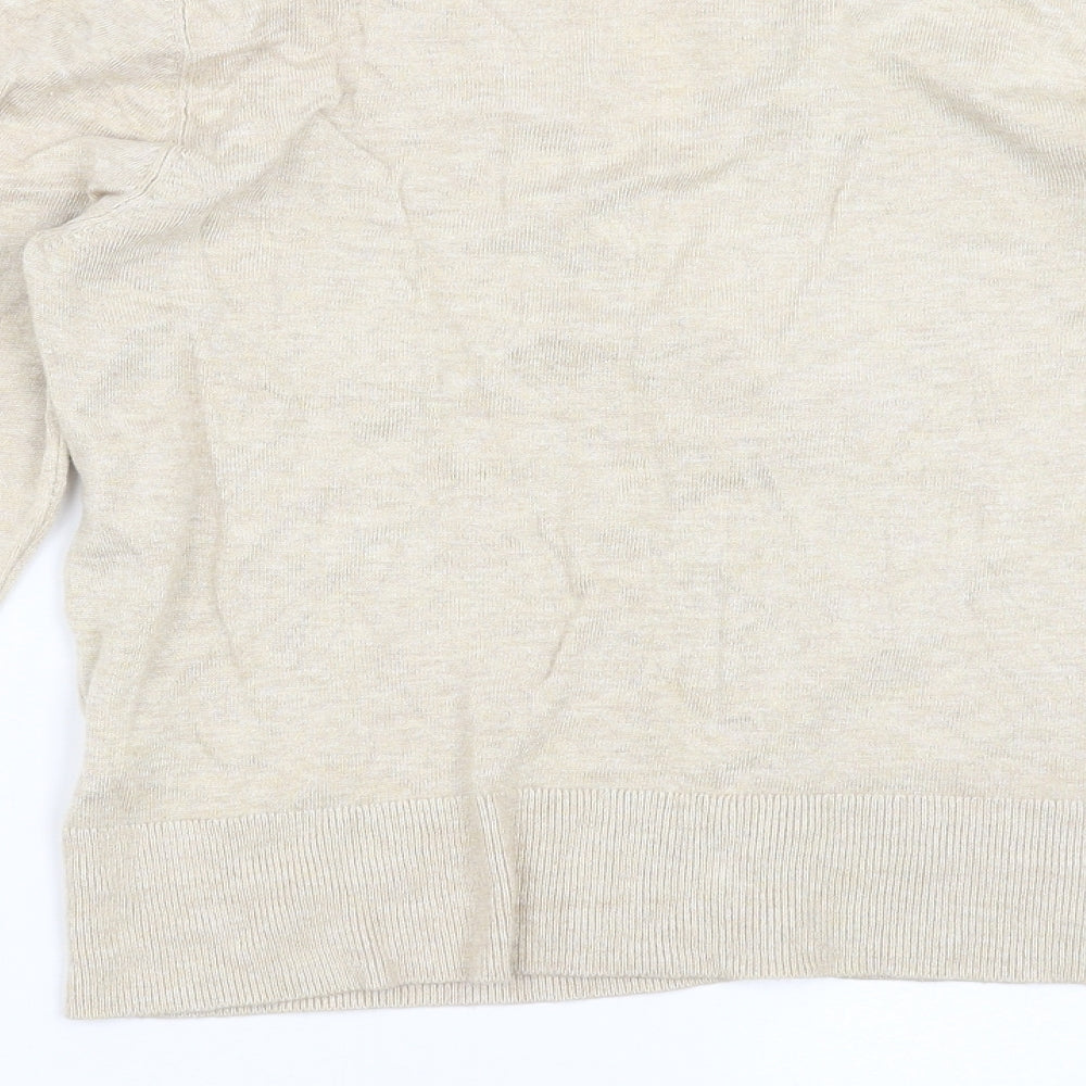 Primark Womens Beige  Knit Cardigan Jumper Size M
