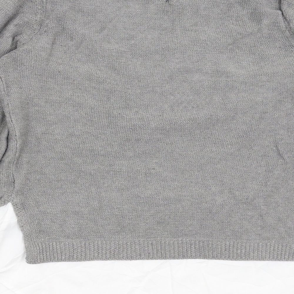 Papaya Womens Grey  Knit Pullover Jumper Size 12  - Under Shirt detail