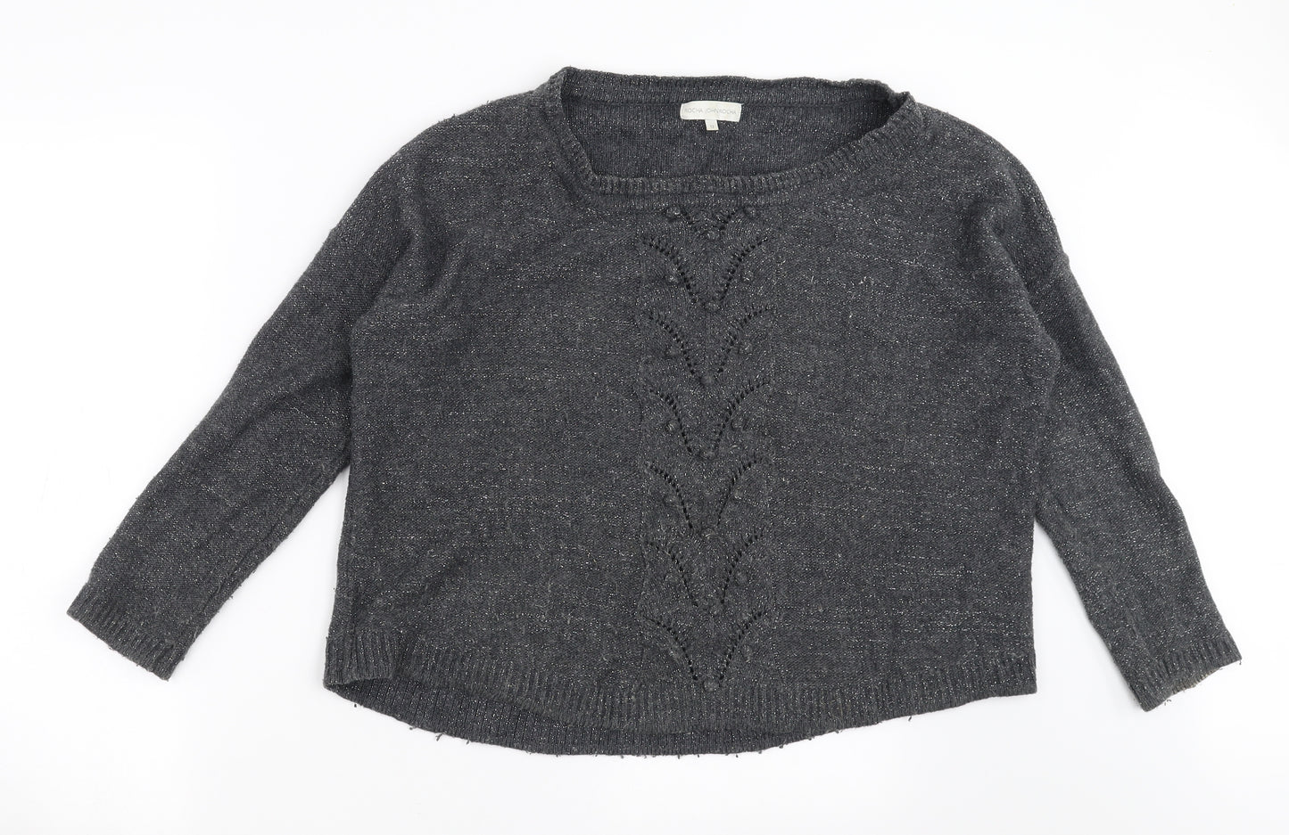 RJR.John Rocha Womens Grey  Knit Pullover Jumper Size 12