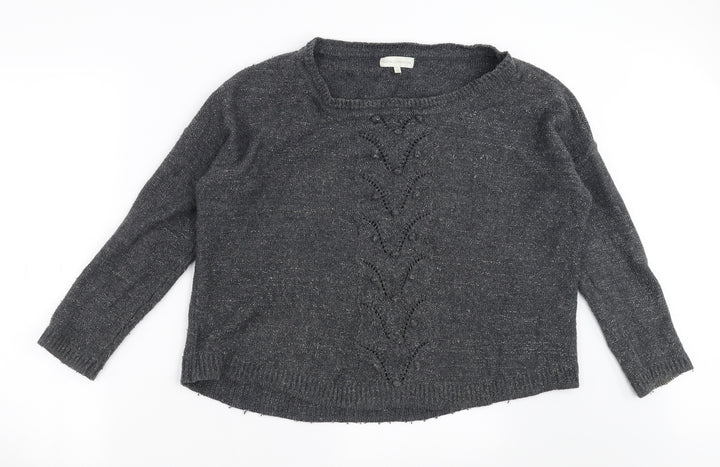 RJR.John Rocha Womens Grey  Knit Pullover Jumper Size 12