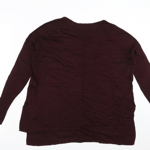 H&M Womens Purple  Knit Pullover Jumper Size XS  - burgundy