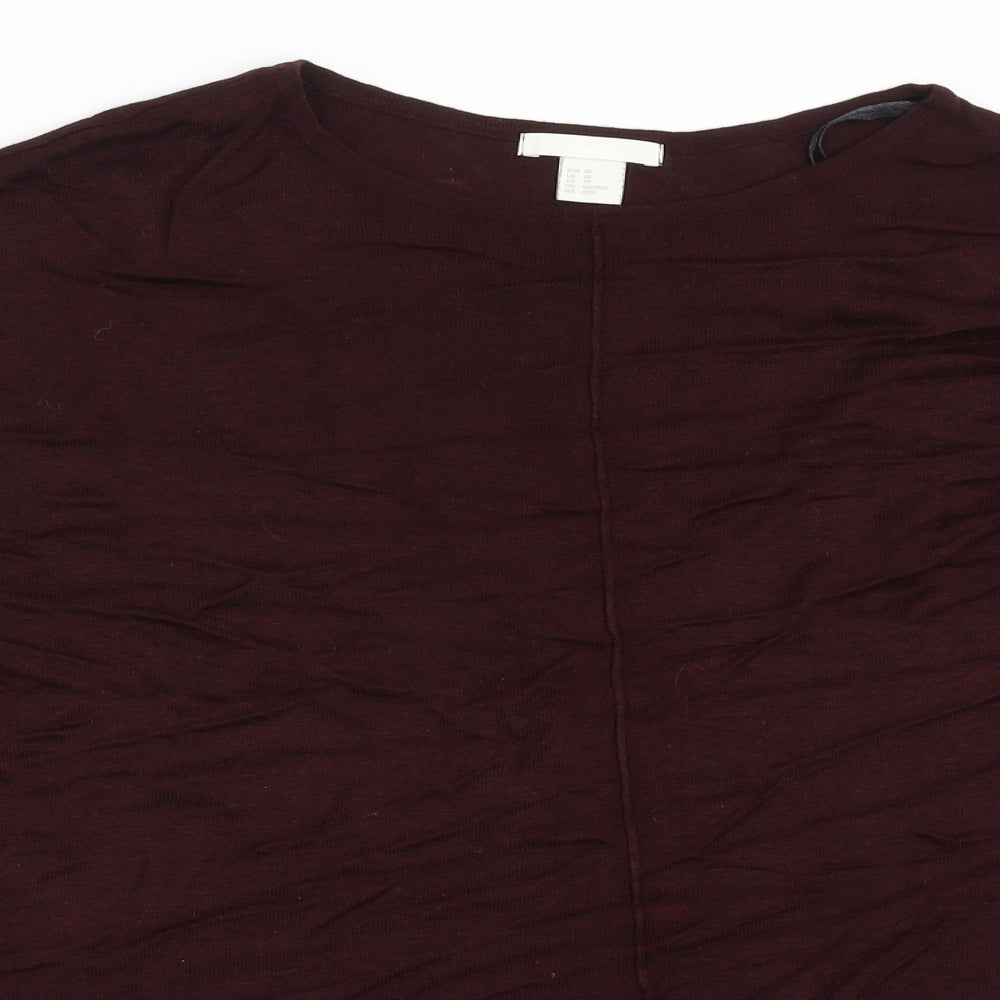 H&M Womens Purple  Knit Pullover Jumper Size XS  - burgundy