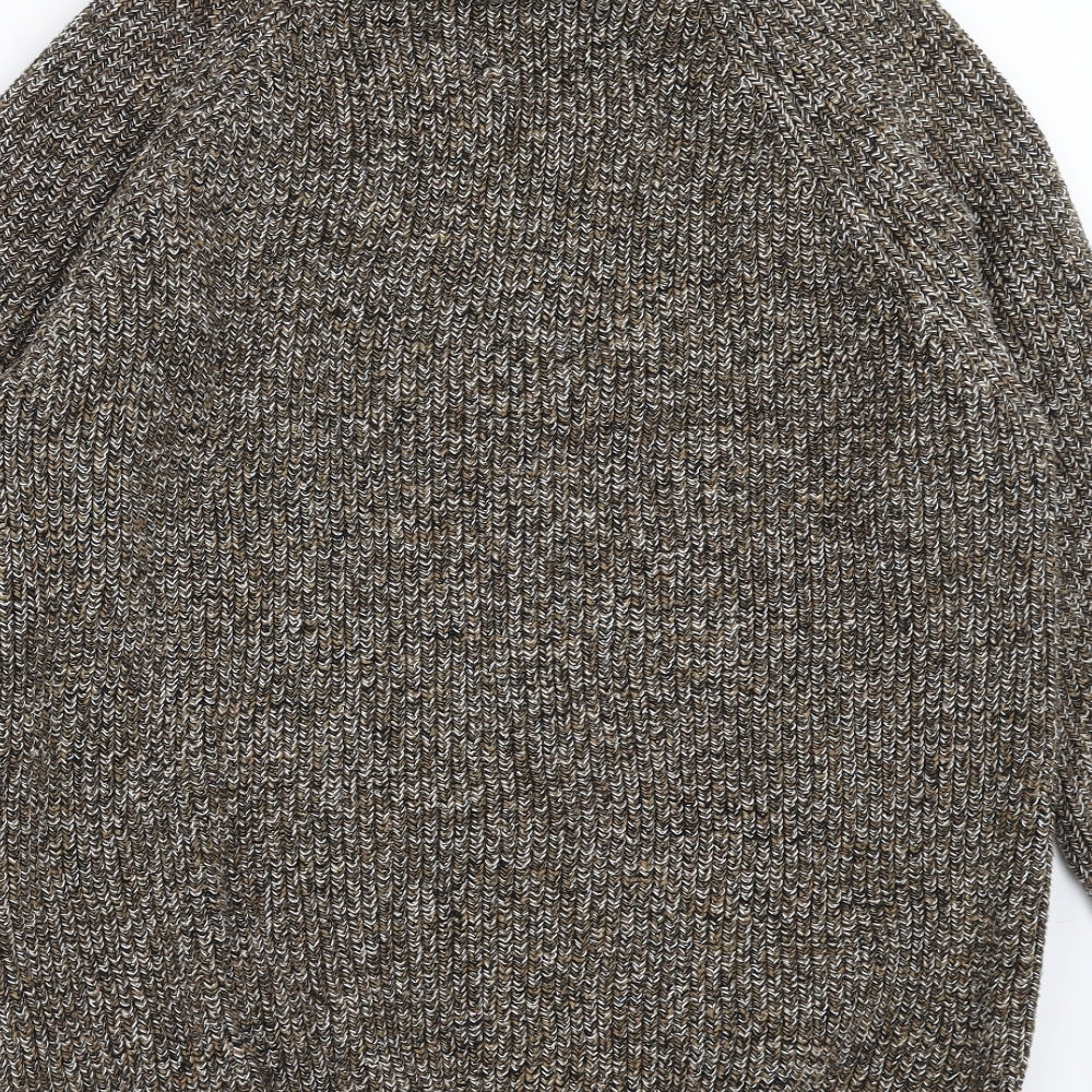 Zara Mens Brown  Knit Pullover Jumper Size XL