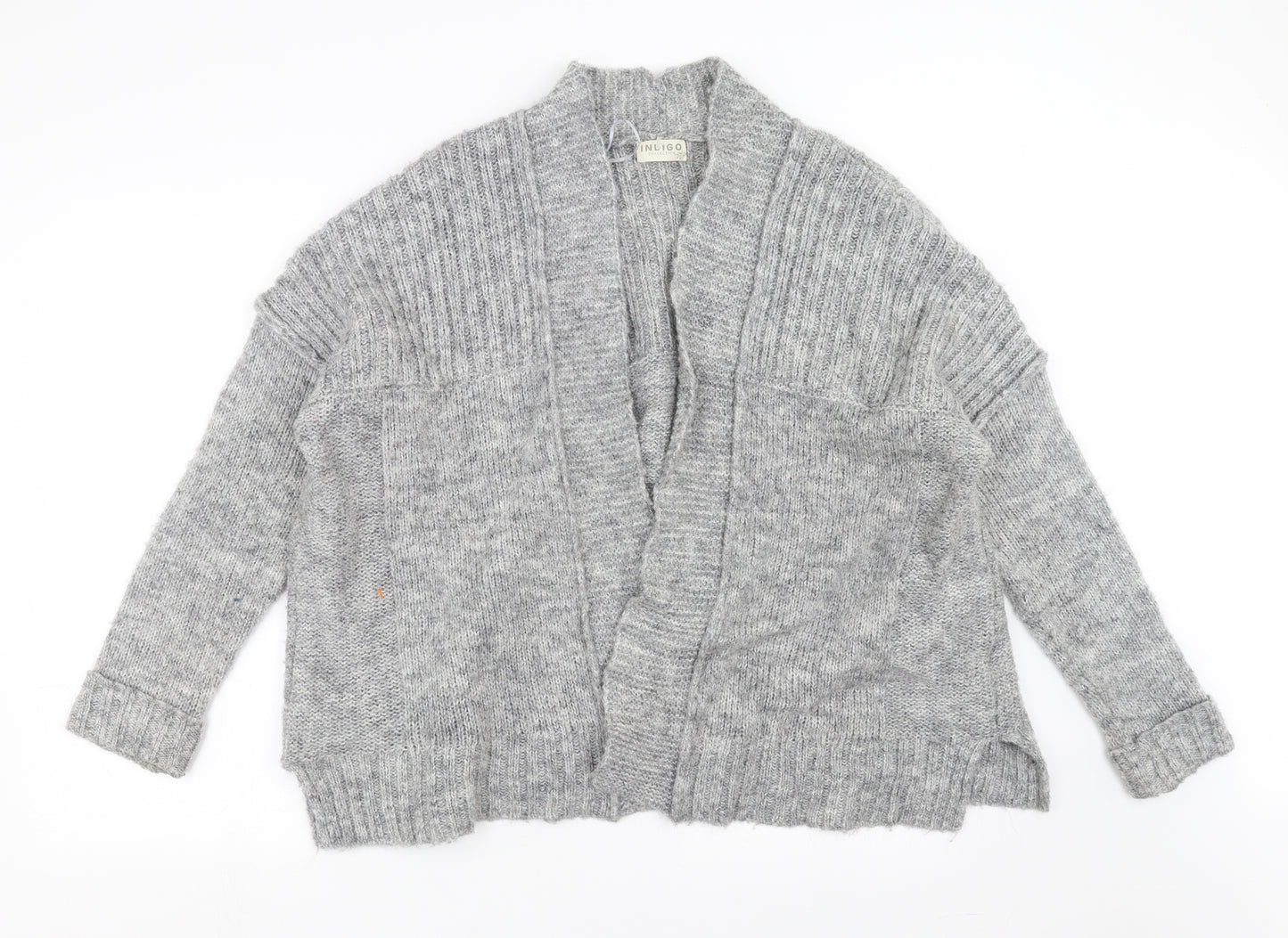 Marks and Spencer Womens Grey  Knit Cardigan Jumper Size 16