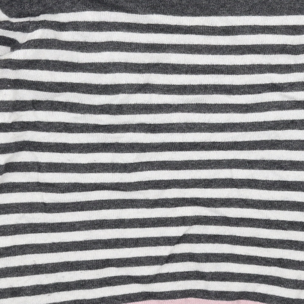 Benedetta B Womens Grey Striped Knit Pullover Jumper Size M