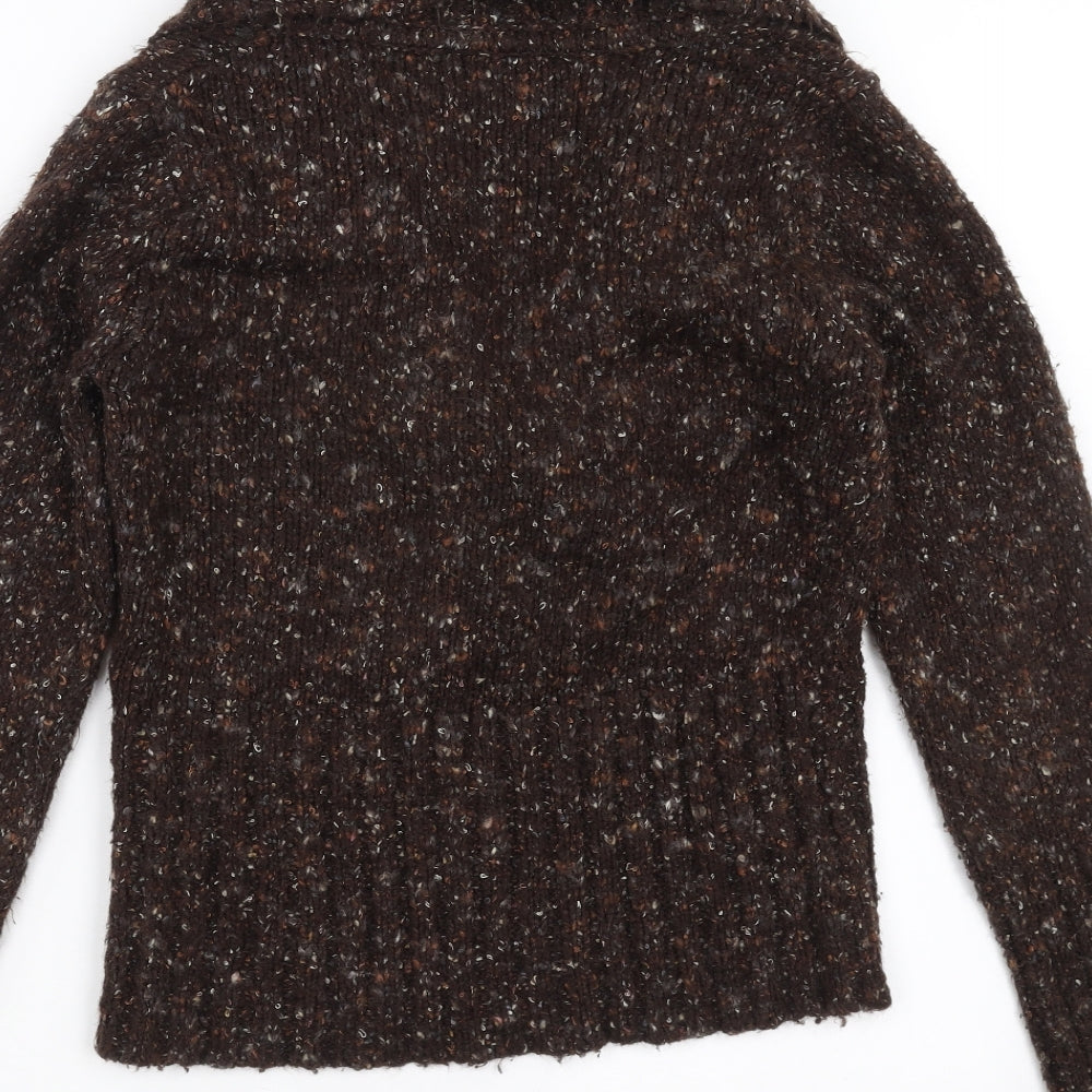 Wallis Womens Brown  Knit Pullover Jumper Size 12