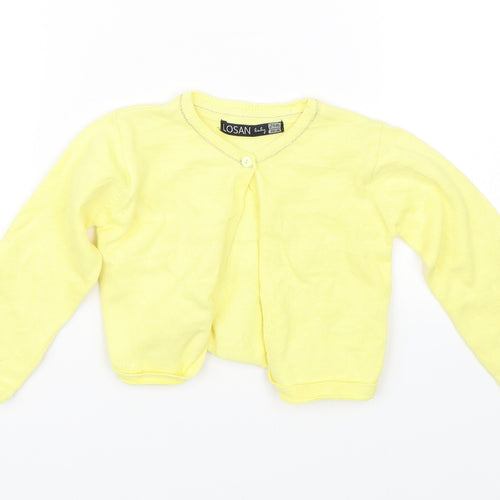 Losan Baby Baby Yellow   Cardigan Jumper Size 24 Months