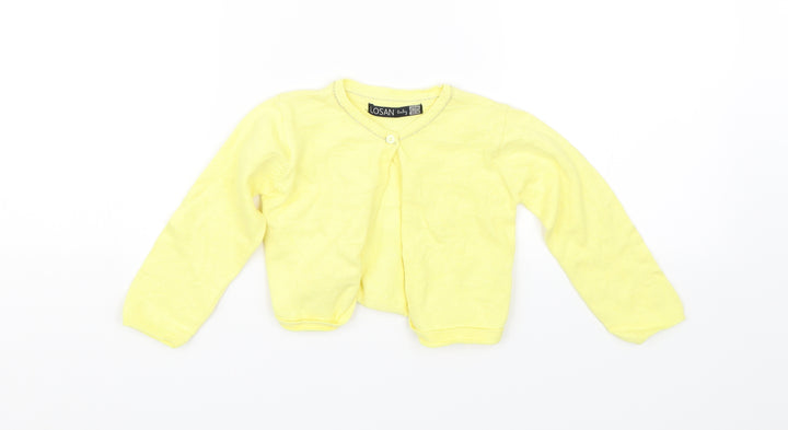 Losan Baby Baby Yellow Cardigan Jumper Size 24 Months