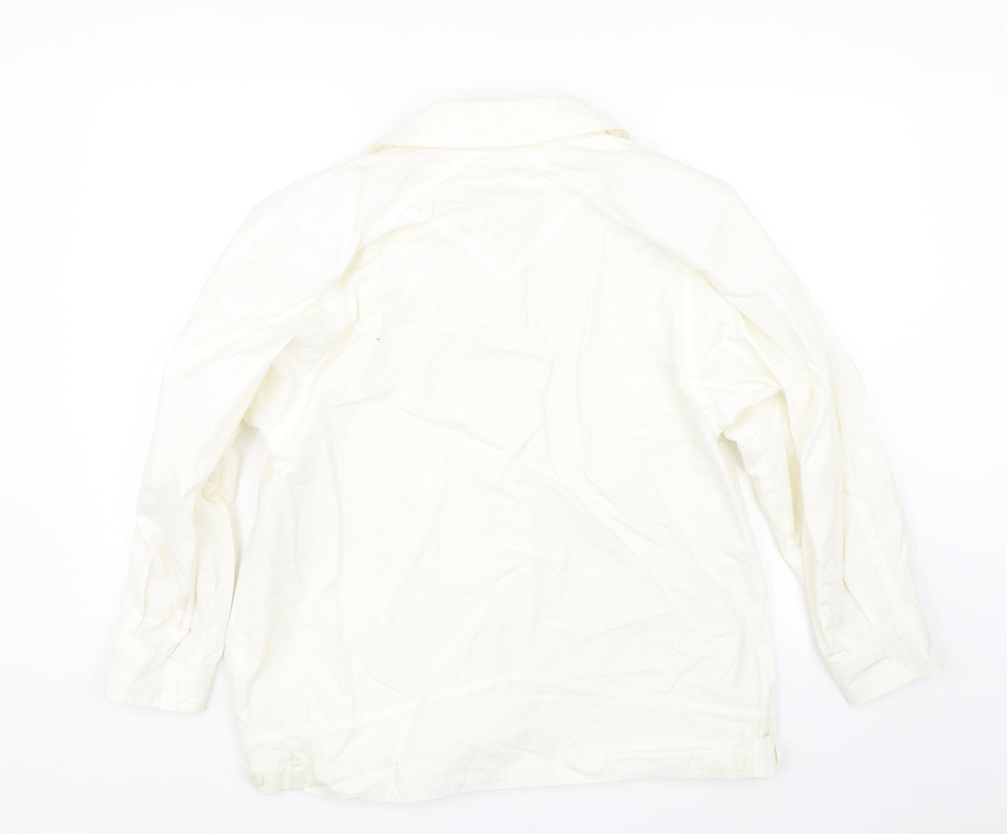 Four Seasons of London Womens White   Basic Button-Up Size 14  - Chef unifrom