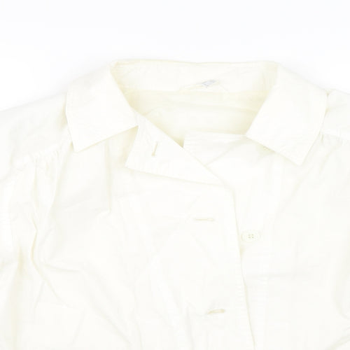 Four Seasons of London Womens White   Basic Button-Up Size 14  - Chef unifrom