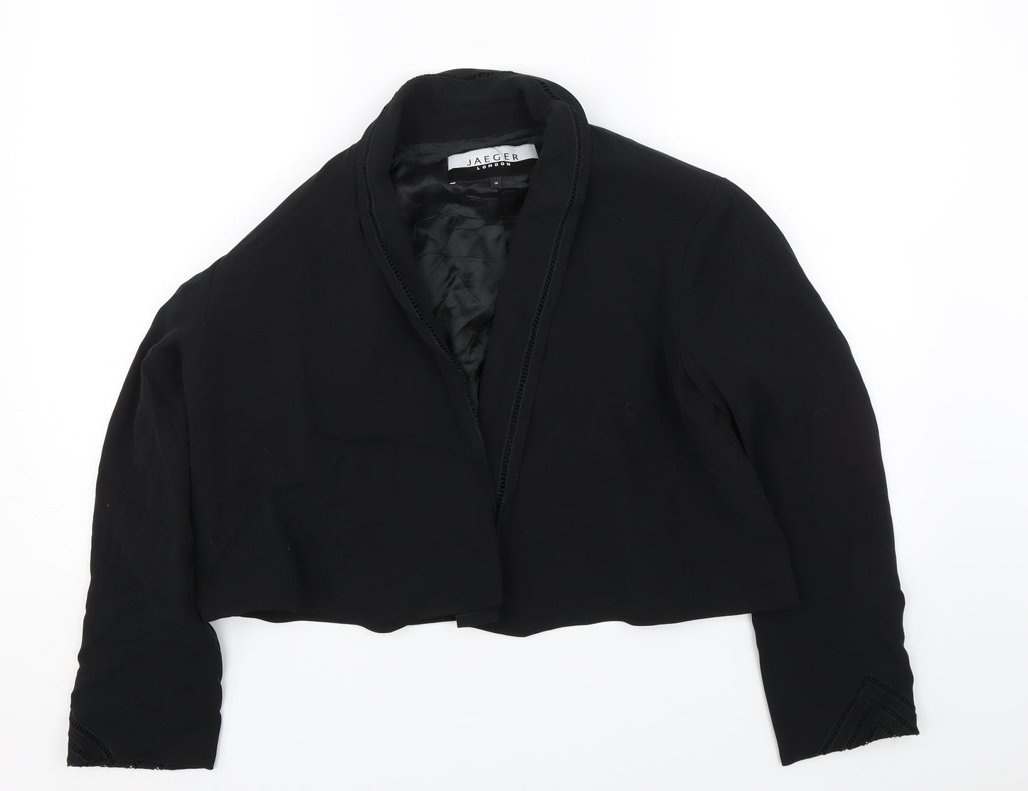 Jaeger Womens Black   Jacket Suit Jacket Size 16