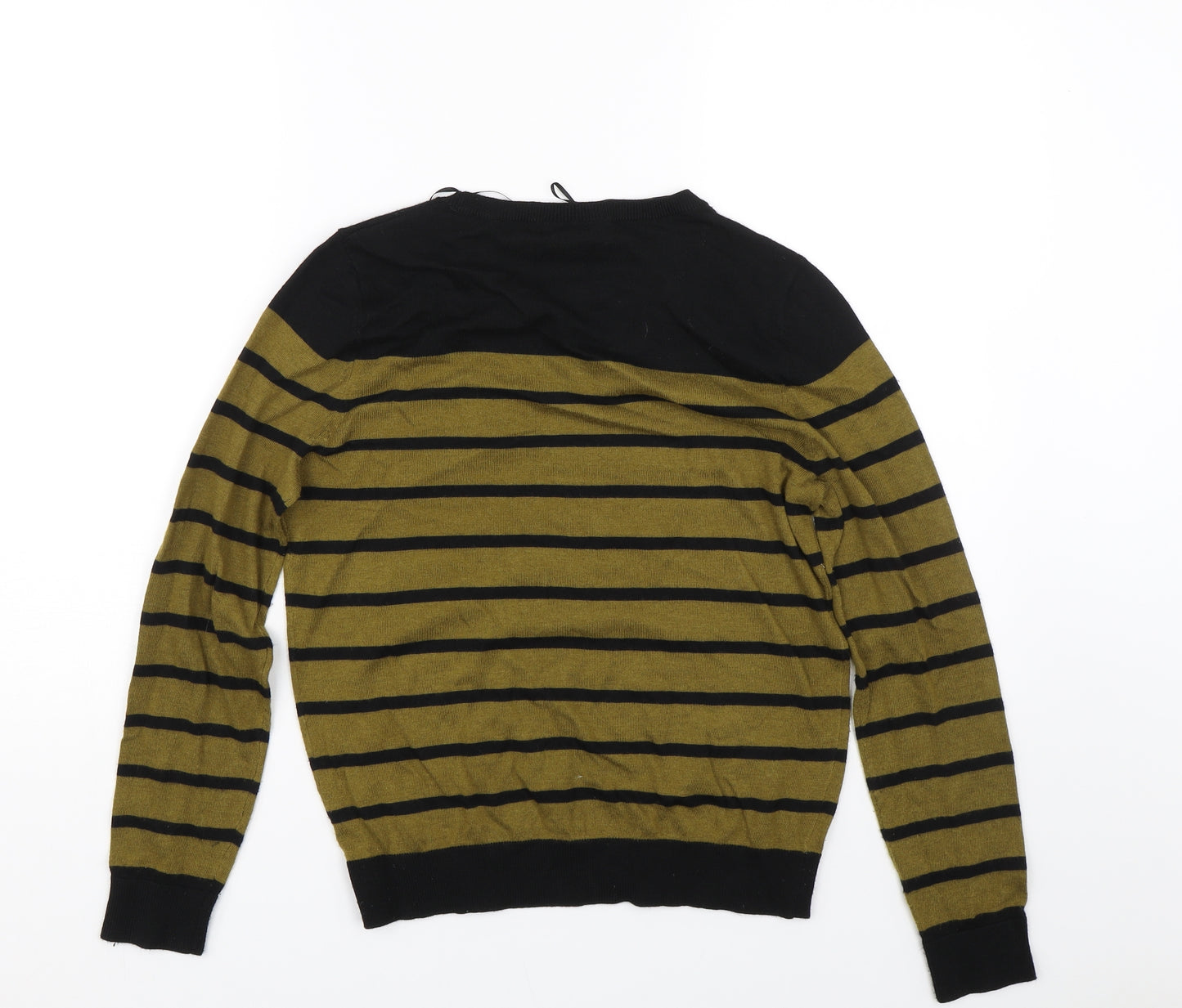 Wallis Womens Green Striped  Pullover Jumper Size 10