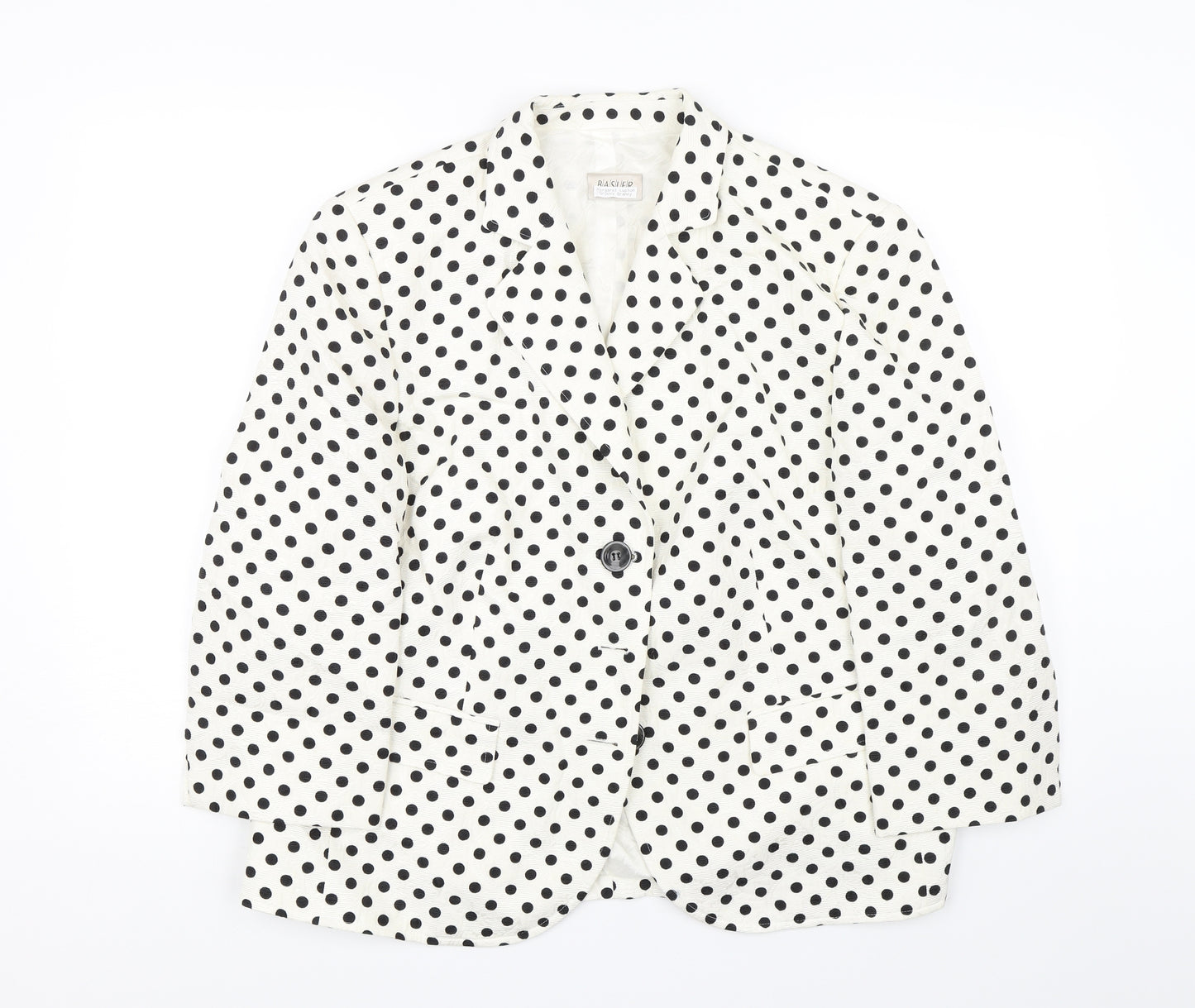 Rasler Womens Black Polka Dot  Jacket Suit Jacket Size 40
