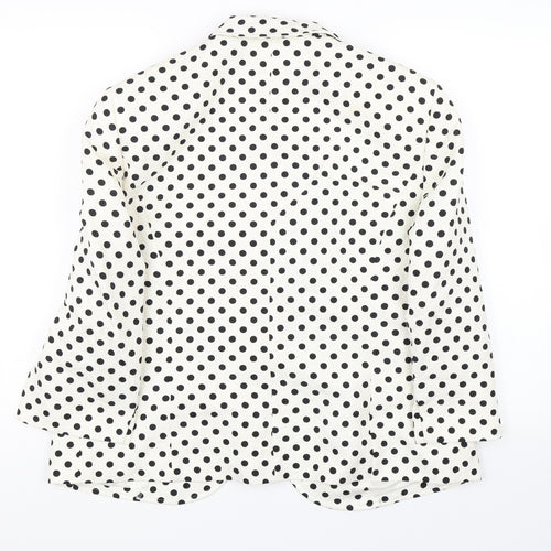 Rasler Womens Black Polka Dot  Jacket Suit Jacket Size 40