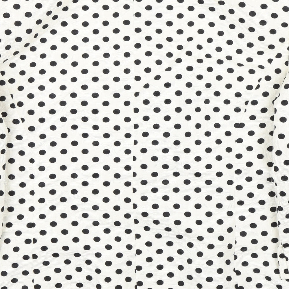 Rasler Womens Black Polka Dot  Jacket Suit Jacket Size 40