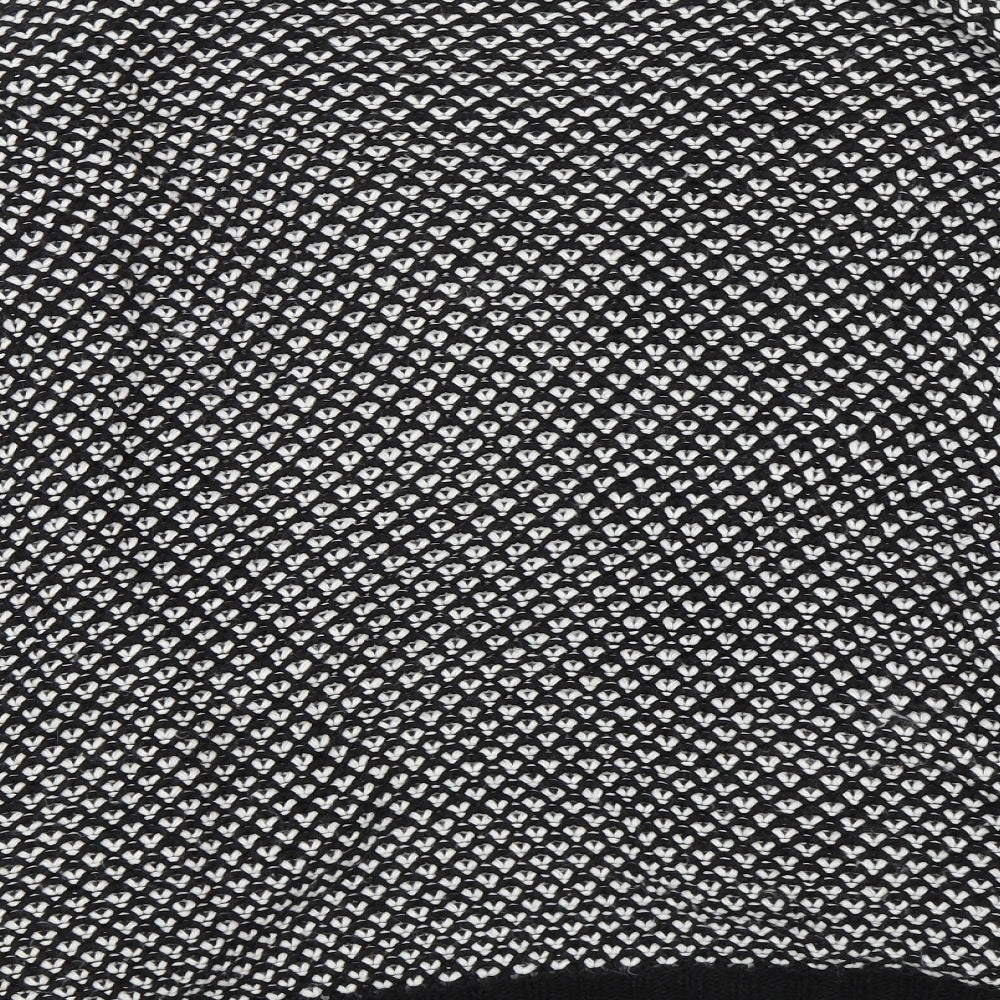 Anthology Womens Black Herringbone Knit Cardigan Jumper Size 12
