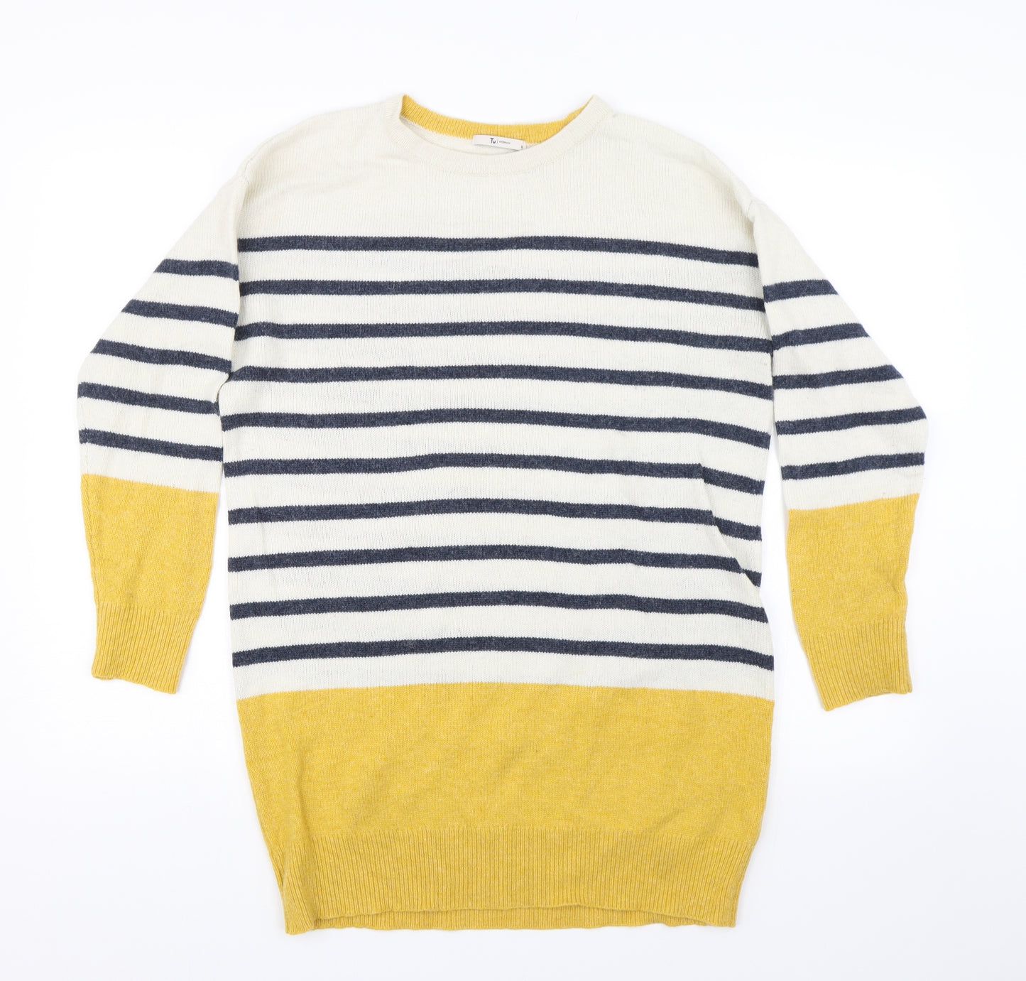 TU Womens Blue Striped  Pullover Jumper Size 10
