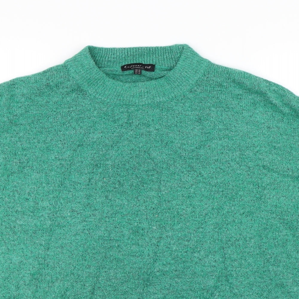 F&F Womens Green   Pullover Jumper Size 14