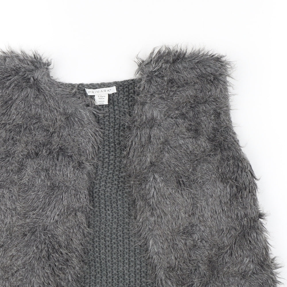 Primark Girls Grey   Vest Jumper Size 11-12 Years