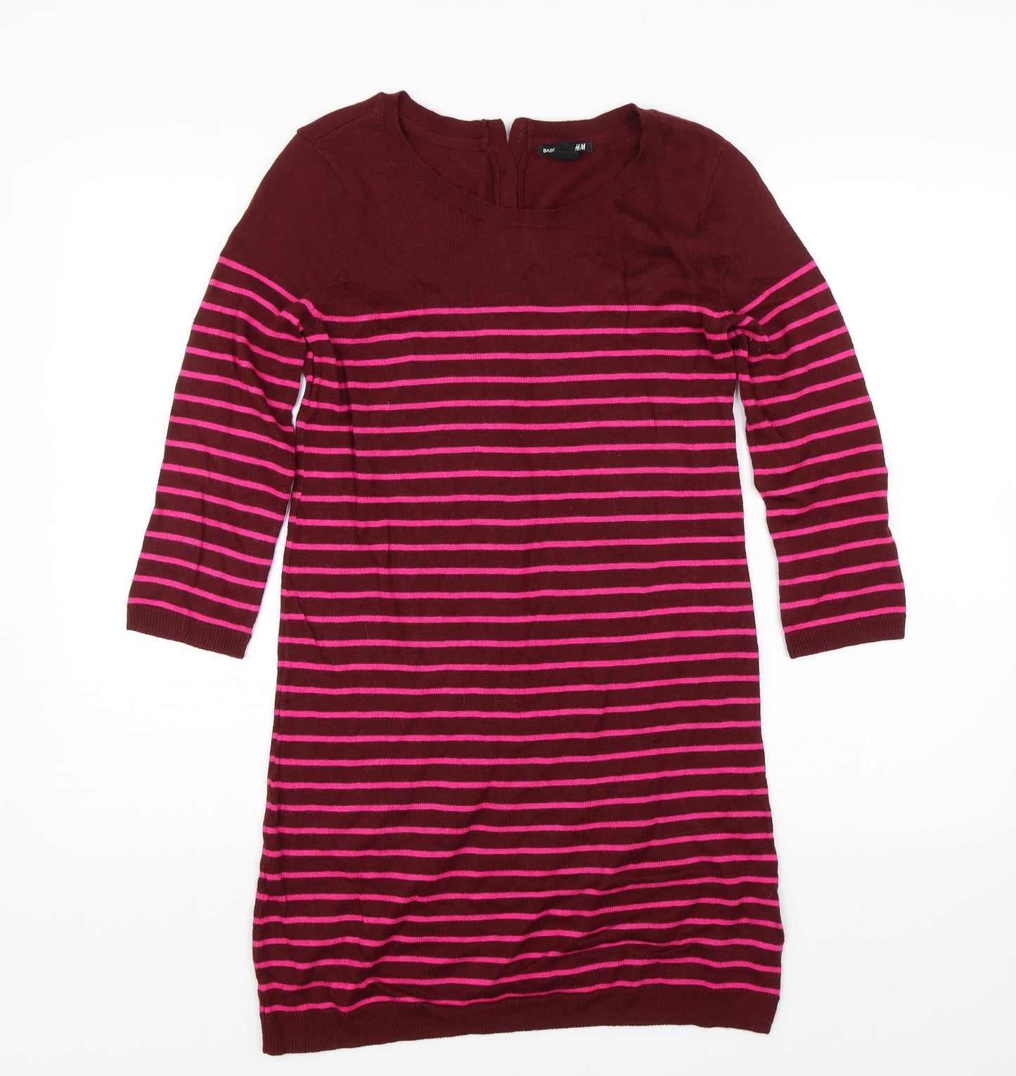 H&M Womens Red Striped  T-Shirt Dress  Size S