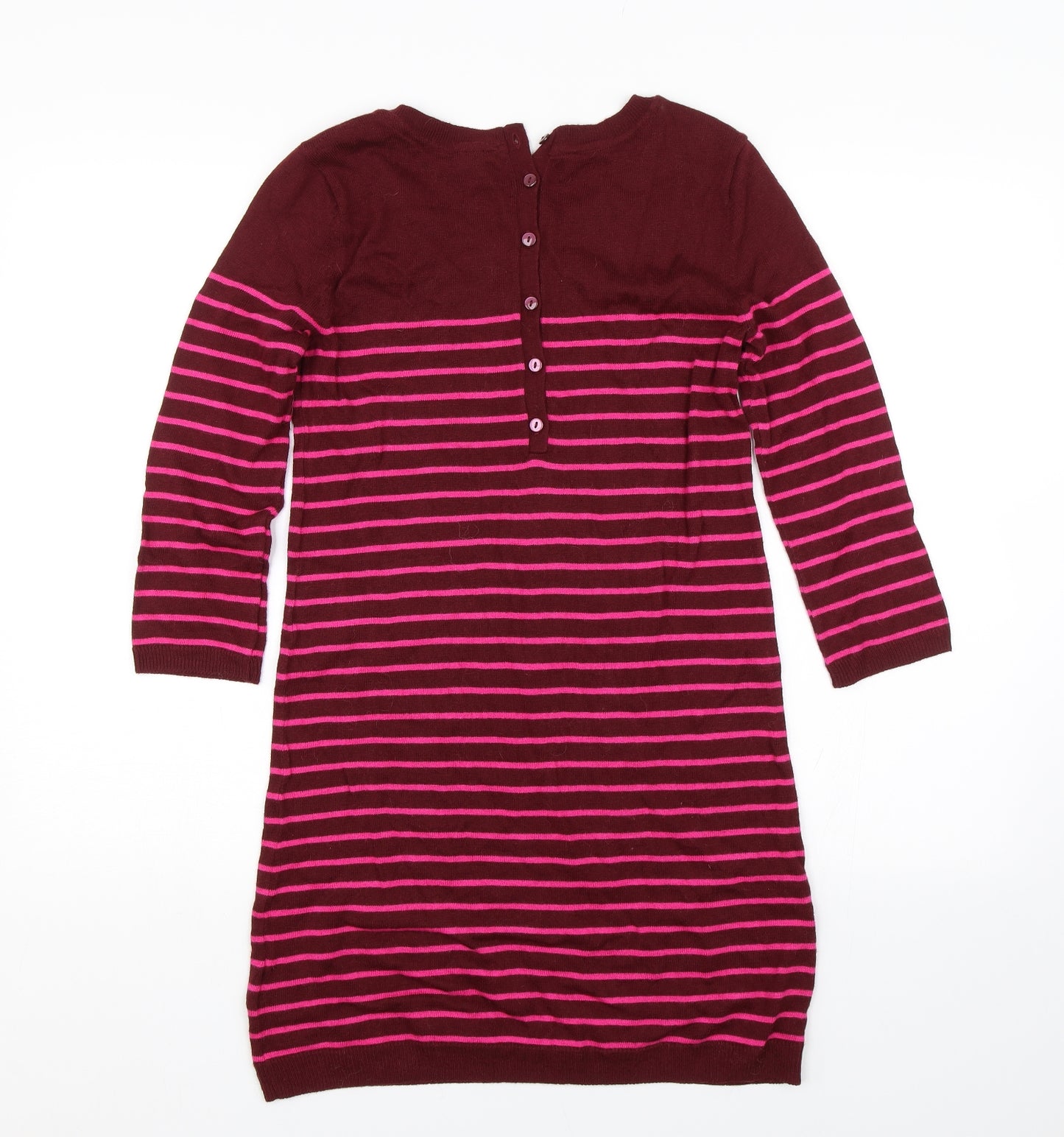 H&M Womens Red Striped  T-Shirt Dress  Size S