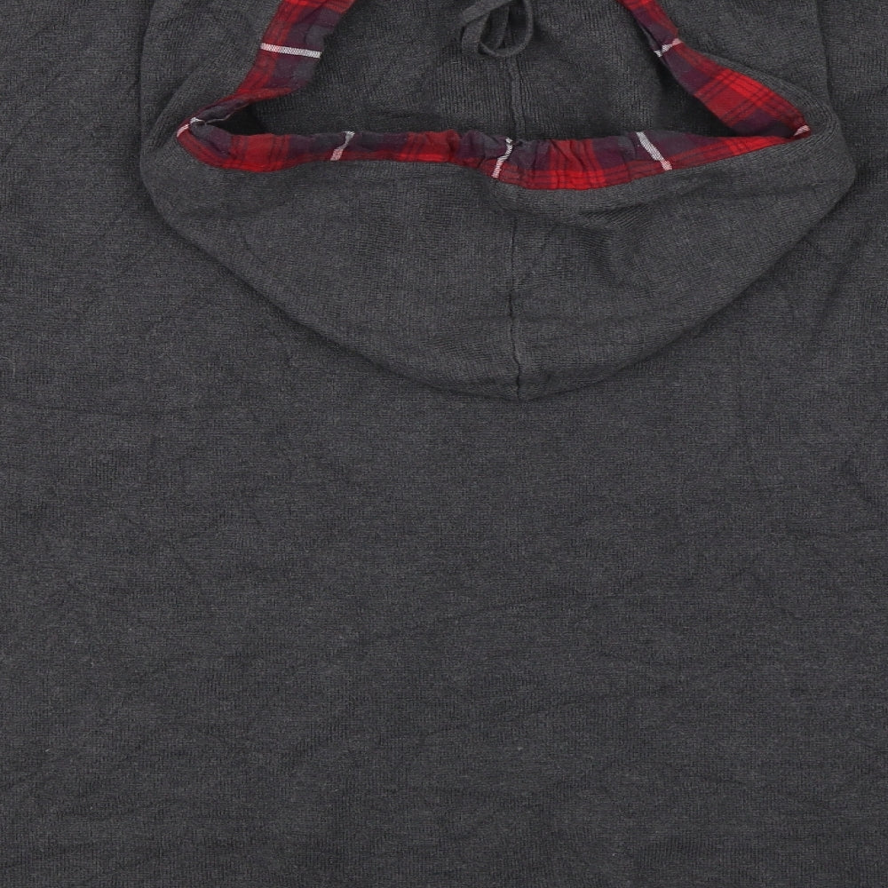 NEXT Womens Grey Check  Pullover Hoodie Size 18