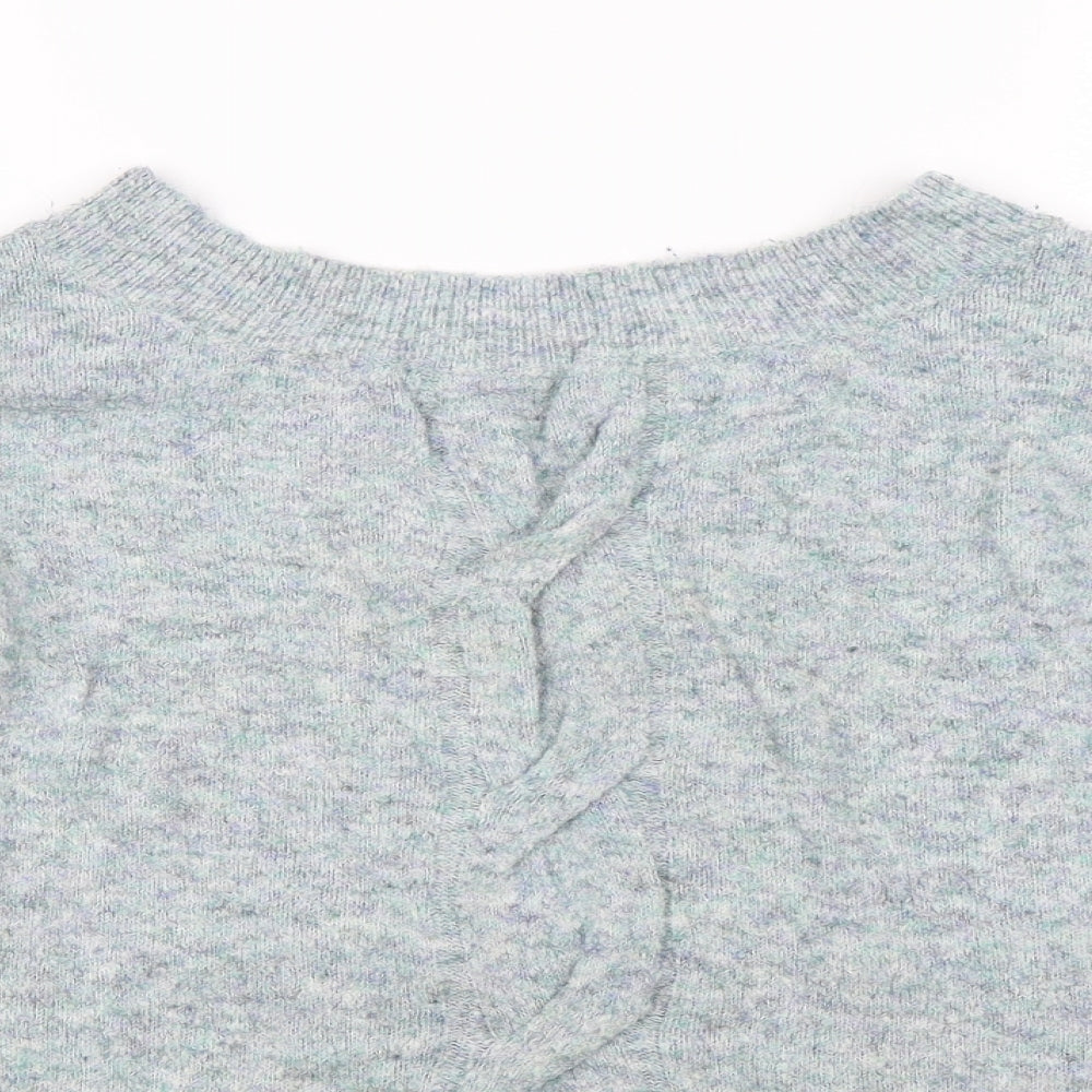M&S Womens Blue  Knit Pullover Jumper Size 12