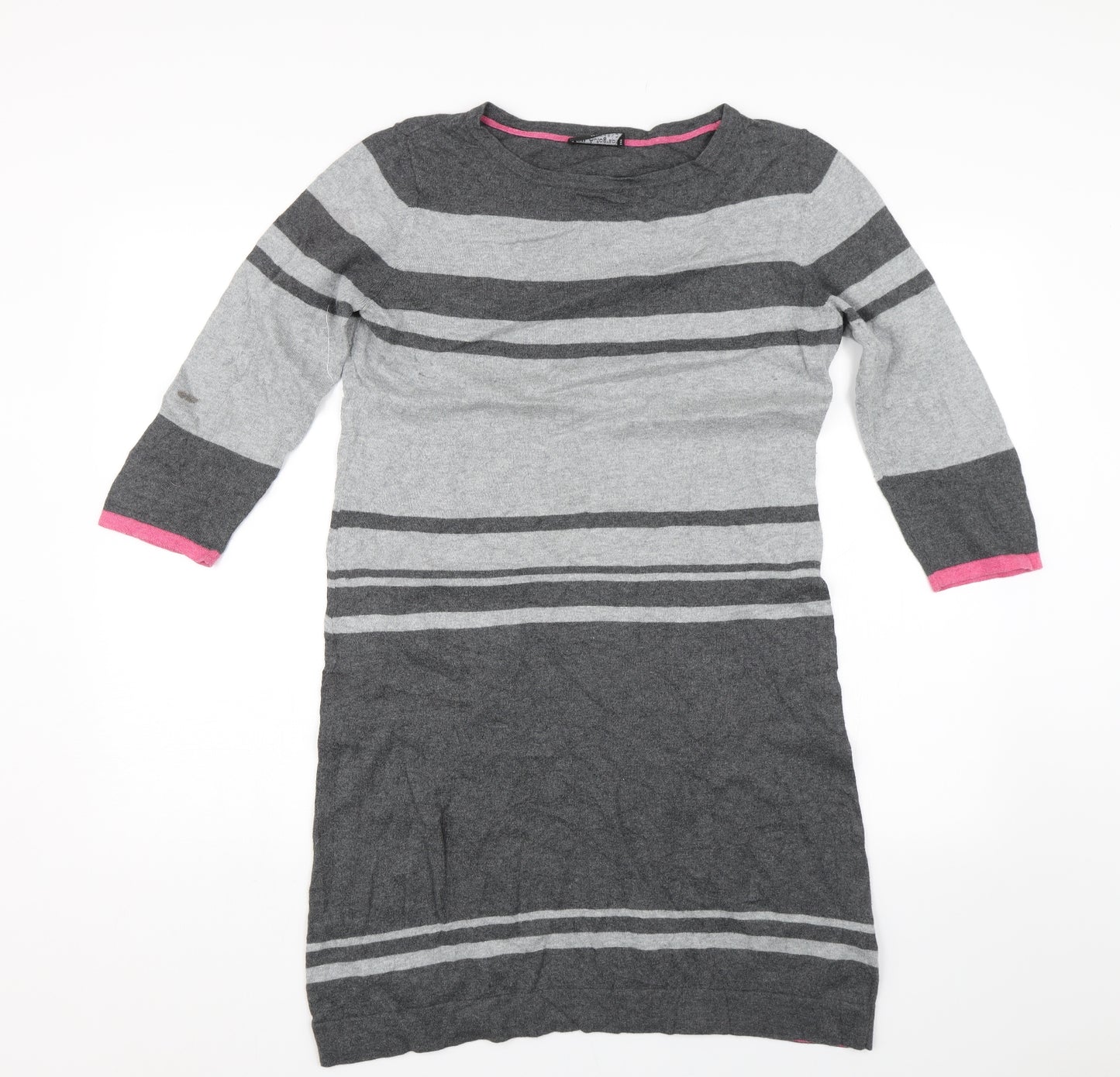 M&S Womens Grey Striped  Bodycon  Size 14