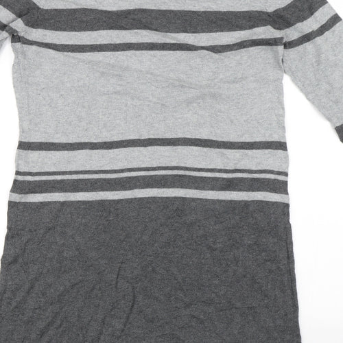 M&S Womens Grey Striped  Bodycon  Size 14
