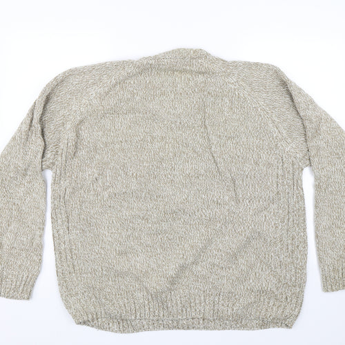 James Pringle Mens Beige  Knit Pullover Jumper Size 2XL