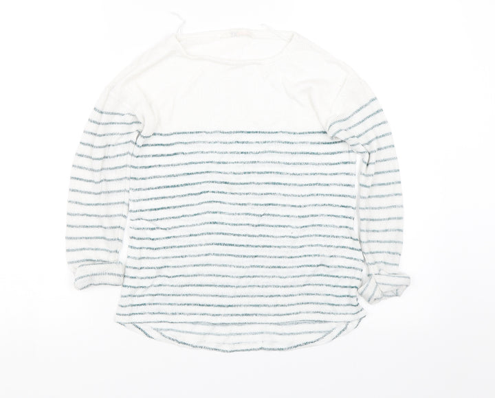 H&M Girls Blue Striped  Pullover Jumper Size 10-11 Years