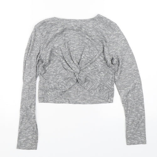 TU Girls Grey   Cropped T-Shirt Size 11 Years