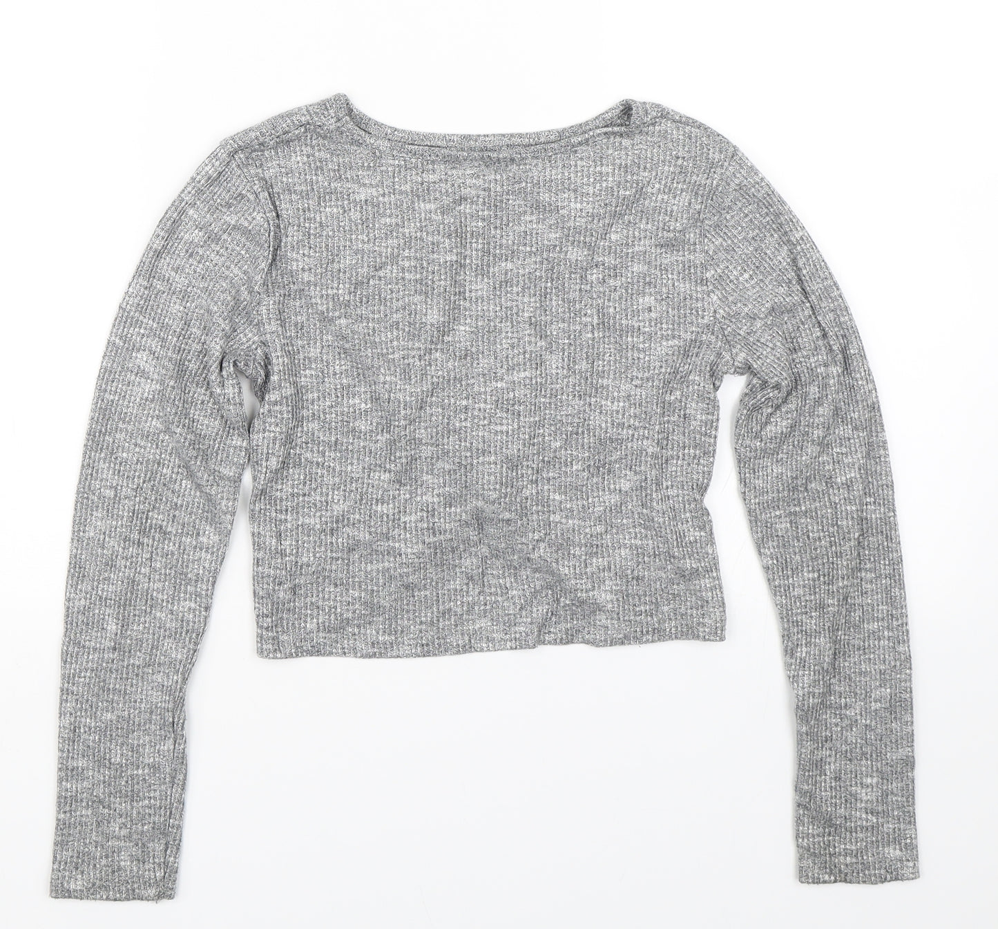 TU Girls Grey   Cropped T-Shirt Size 11 Years