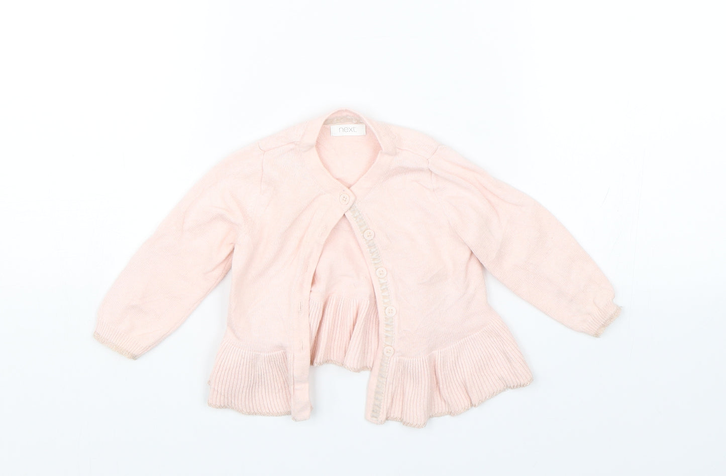 NEXT Girls Pink  Knit Cardigan Jumper Size 9-12 Months