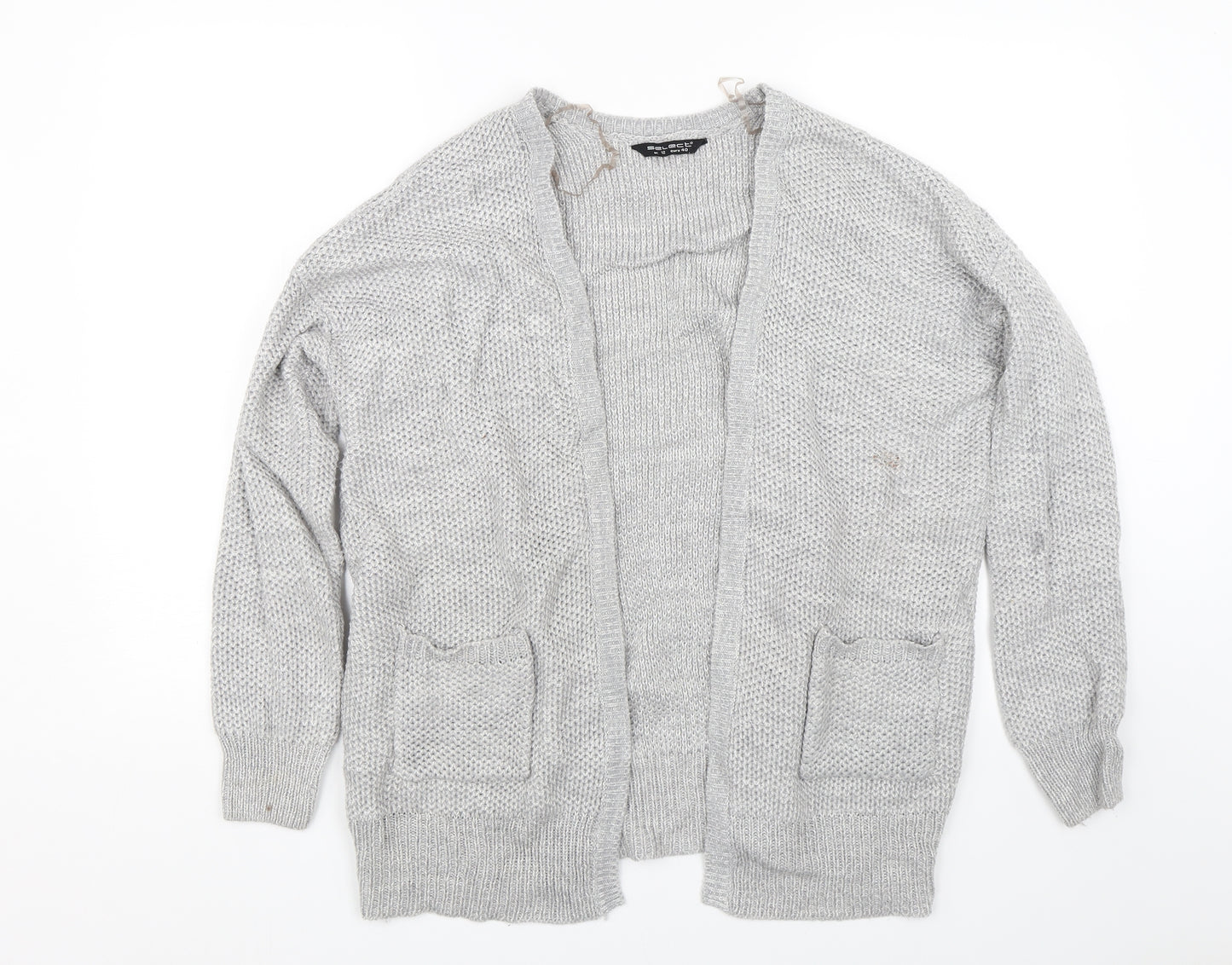 Select Womens Grey  Knit Cardigan Jumper Size 12
