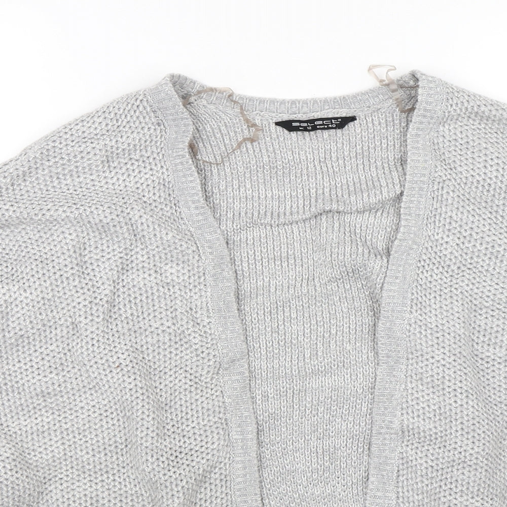 Select Womens Grey  Knit Cardigan Jumper Size 12