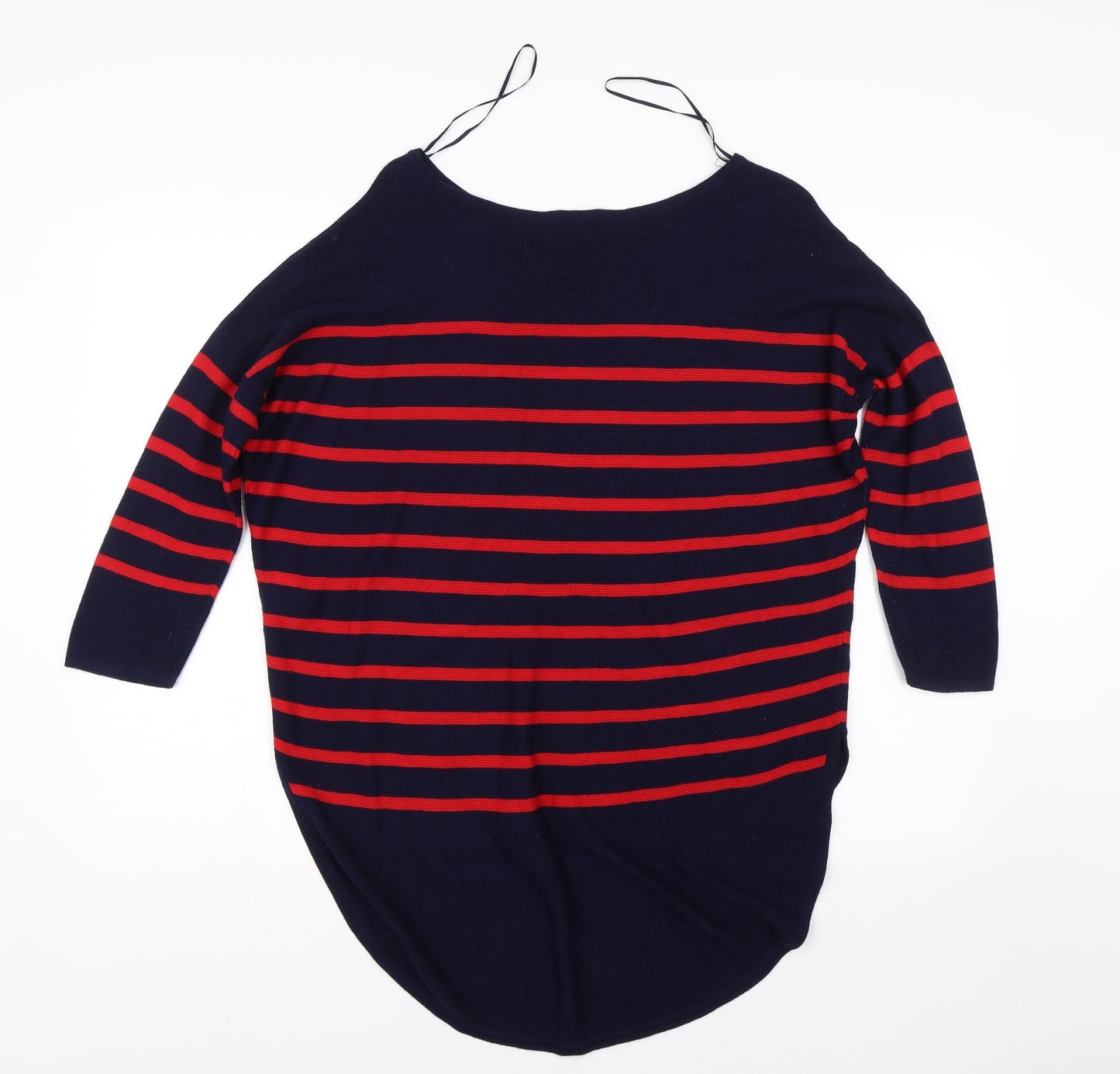 Phase Eight Womens Blue Striped  Pullover Jumper Size M