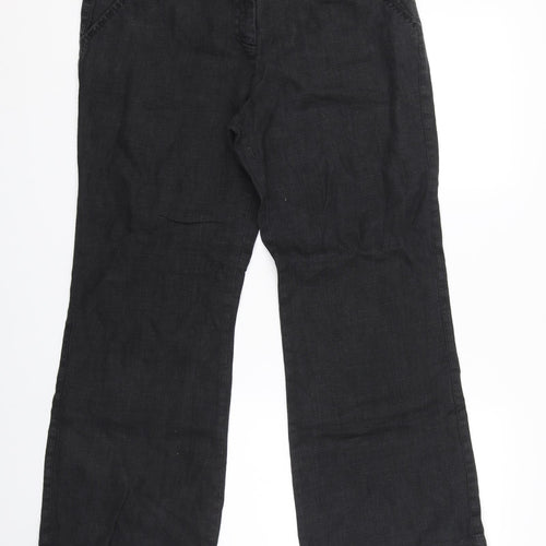 Moda Womens Black   Cropped Trousers Size 30 in L27.5 in