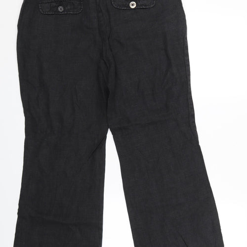 Moda Womens Black   Cropped Trousers Size 30 in L27.5 in